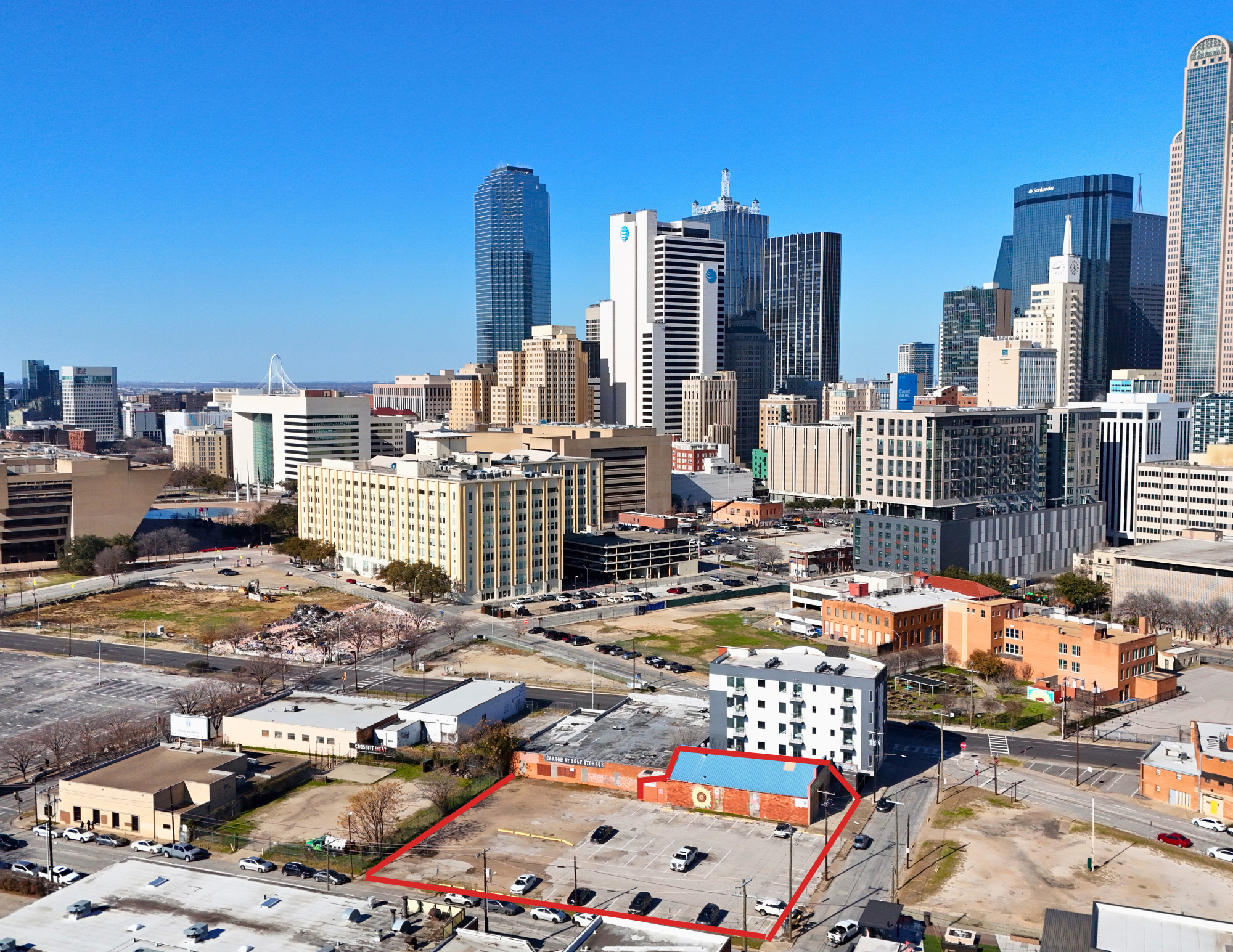 The Last Blank Canvas in Downtown Dallas, 1823 Cadiz aerial