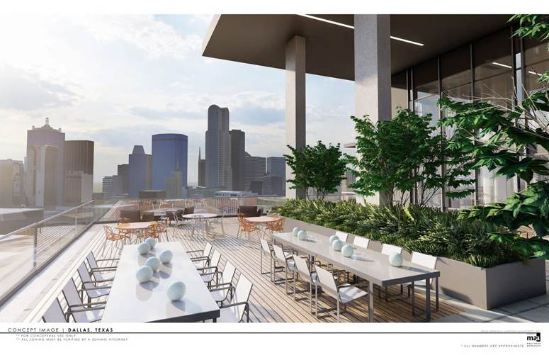 Rooftop terrace concept — Merriman Anderson Architects · For conceptual use only