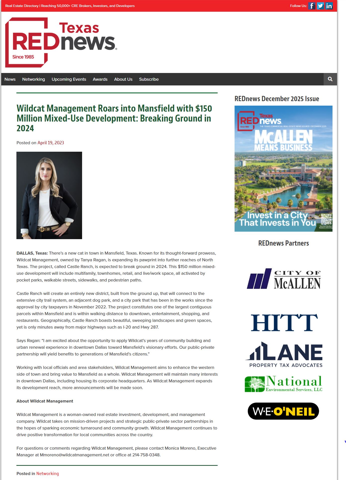 REDnews — Wildcat Management Castle Ranch Mansfield April 2023